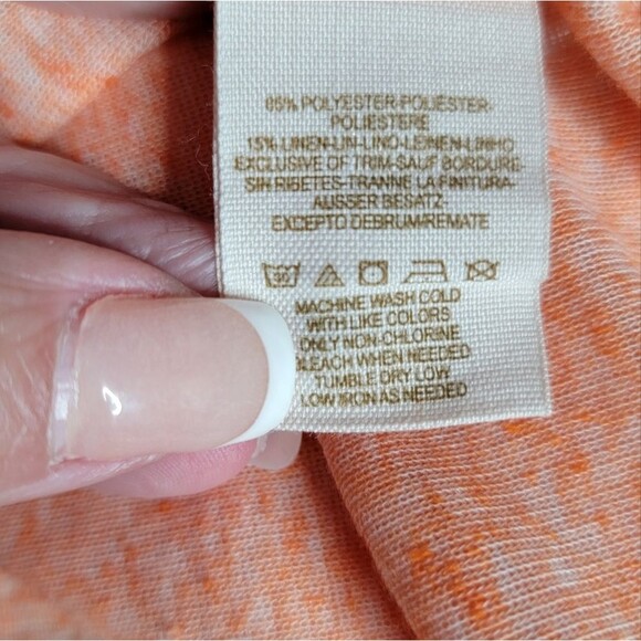 We the Free orange long sleeves top blouse size Small  boat neck light thin - Picture 5 of 7